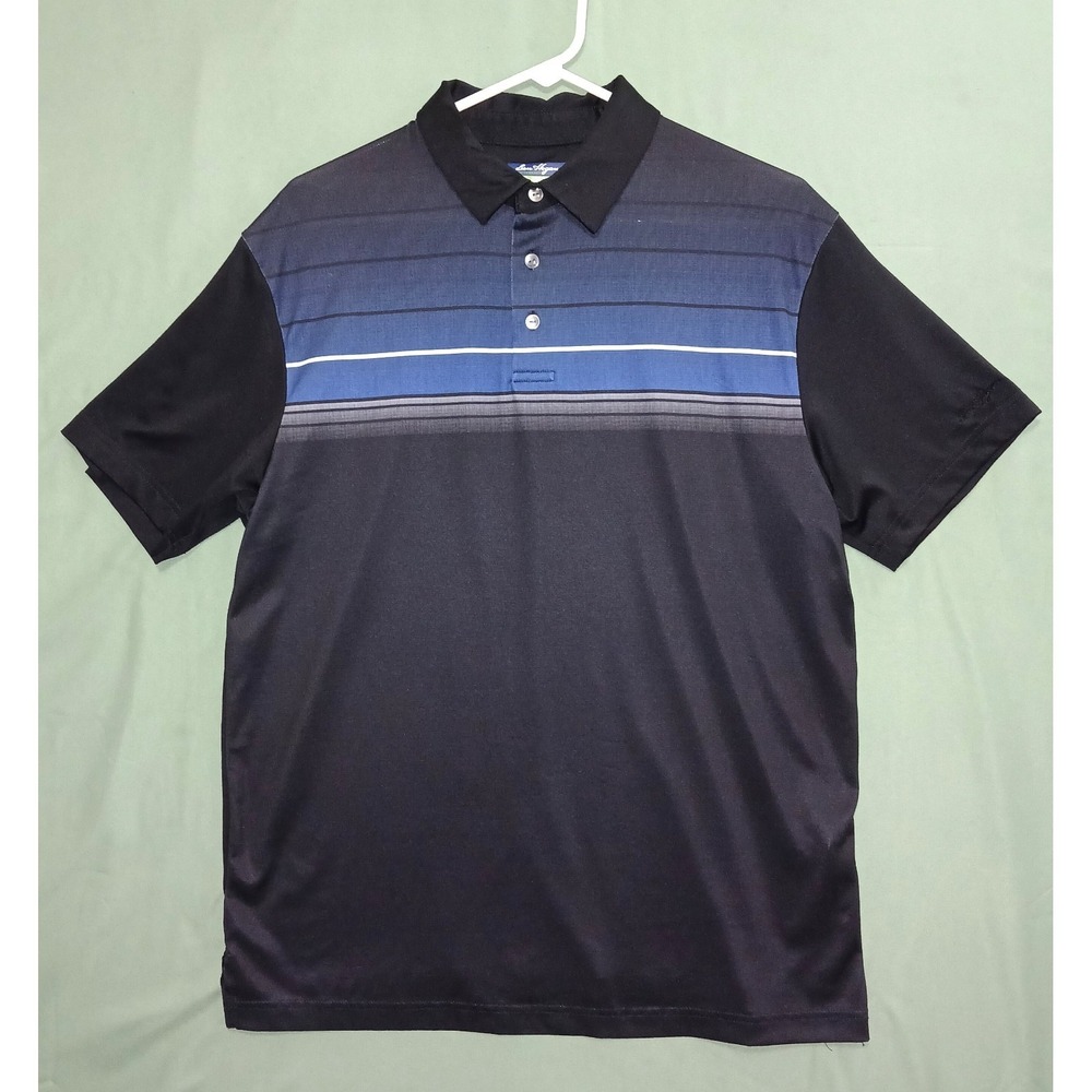Ben Hogan Performance Men Golf Shirt Black Athletic Short Sleeve Activewear Polo